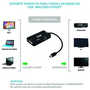 Nanocable Conversor 3 en 1 Mini DisplayPort a VGA/HDMI/DVI, Negro, 15 cm
